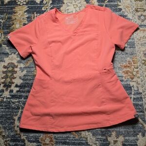 Figs Scrubs Amapa Scrub Top in Coral XS